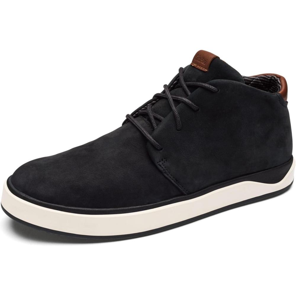 imageOLUKAI Papaku Ili Mens Boots Durable Waterproof Leather Cozy Quilted Lining AllDay Underfoot Cushion Comfort ampamp Wet Grip Rubber SolesBlackBlack