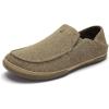 OLUKAI Moloa Hulu Men’s Wool-Blend Slippers, Soft & Heathered Knit Slip On Shoes, Suede Leather Foxing, Drop-In Heel Design(Clay)