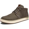 OLUKAI Papaku ‘Ili Men’s Boots, Durable Waterproof Leather, Cozy Quilted Lining, All-Day Underfoot Cushion, Comfort & Wet Grip Rubber Soles(Mustang/Mustang)