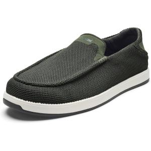 OLUKAI Kakaha Mesh Men’s Mesh Slip-On Shoes, Lightweight & Versatile Everyday Shoe, All-Day Wear & Comfortable Fit(Nori/Nori)
