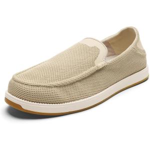OLUKAI Kakaha Mesh Men’s Mesh Slip-On Shoes, Lightweight & Versatile Everyday Shoe, All-Day Wear & Comfortable Fit(Tapa/Tapa)