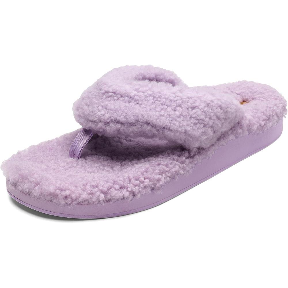 imageOLUKAI Kipea Heu Womens Sandal Slippers Soft ampamp Comfortable ShearlingWrapped Straps Durable Rubber Outsoles for AllDay Wear Causal ampamp Cute Everyday StyleLilacLilac