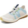OLUKAI Huia Women’s Athletic Sneakers, Lightweight & Breathable Mesh, Comfort Fit & Wet Grip Rubber Soles, Durable & Supportive(White Sand/Misty Blue)