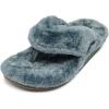 OLUKAI Kipe’a Heu Women’s Sandal Slippers, Soft & Comfortable Shearling-Wrapped Straps, Durable Rubber Outsoles for All-Day Wear, Causal & Cute Everyday Style(Storm/Storm)