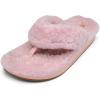 OLUKAI Kipe’a Heu Women’s Sandal Slippers, Soft & Comfortable Shearling-Wrapped Straps, Durable Rubber Outsoles for All-Day Wear, Causal & Cute Everyday Style(Pink Clay/Pink Clay)