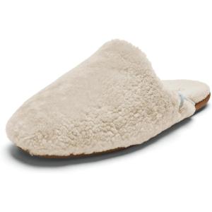 OLUKAI Hale Mule Women’s Slipper, Women’s Slip-On Shoes, Genuine Shearling with Fleece Lining, Wet Grip Soles for Inside & Outside Wear, Cute & Ultra-Soft Comfort Fit(Tapa/Ash)