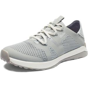 OLUKAI Huia Women’s Athletic Sneakers, Lightweight & Breathable Mesh, Comfort Fit & Wet Grip Rubber Soles, Durable & Supportive(Pale Grey/Pale Grey)