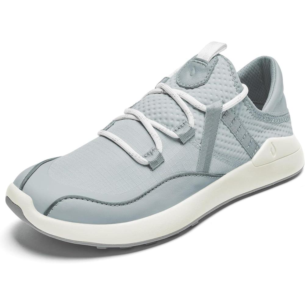 imageOLUKAI Kawela Womens Golf Shoes Spikeless Golf Shoes Water ampamp Stain Resistant Leather Details ampamp Easy Slip On AllDay Comfort ampamp LightweightCloud GreyPoi