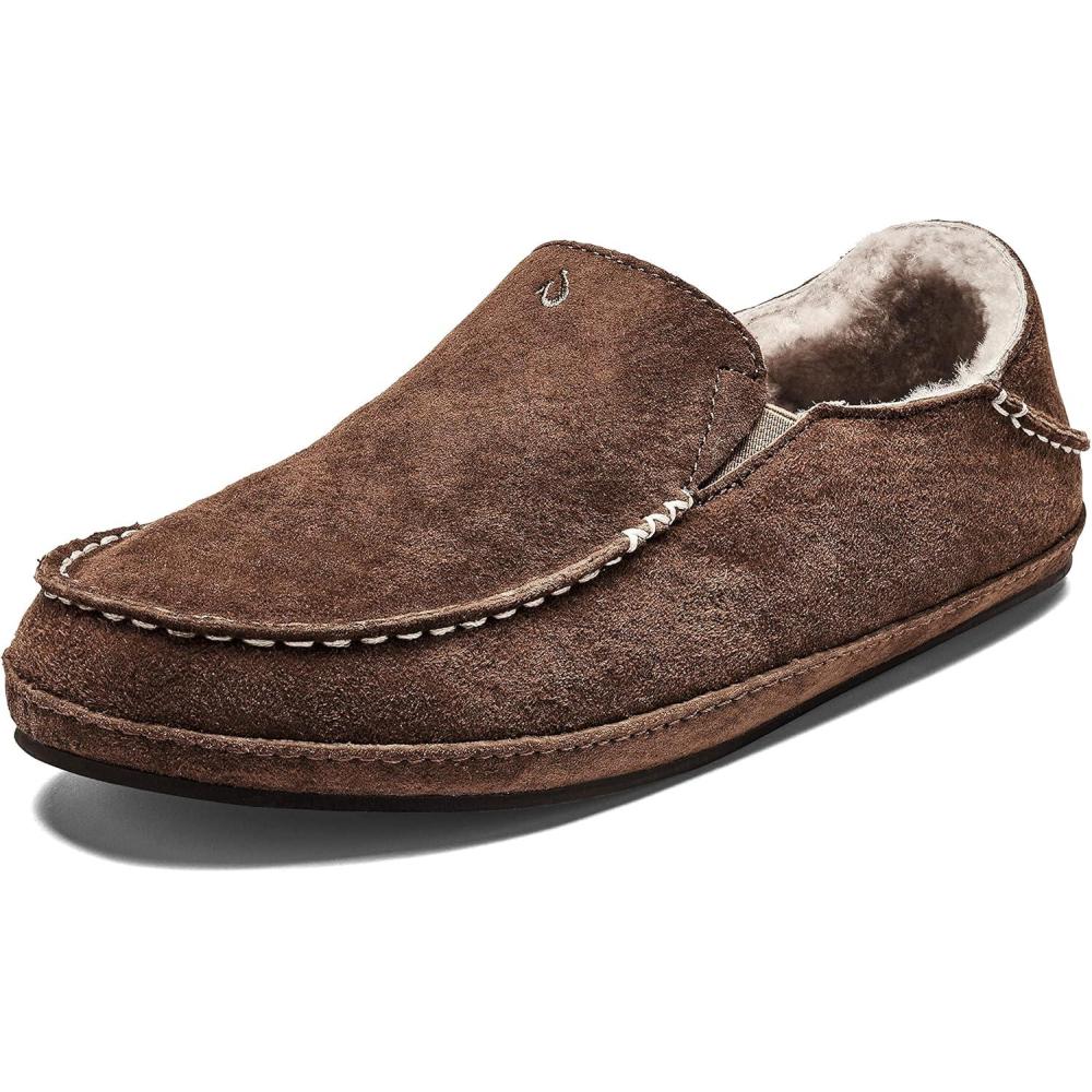 imageOLUKAI Nohea Slipper Womens SlipOn Shoes Genuine Shearling ampamp Premium Nubuck Leather DropIn Heel Design Cozy ampamp UltraSoft Comfort FitRayRay