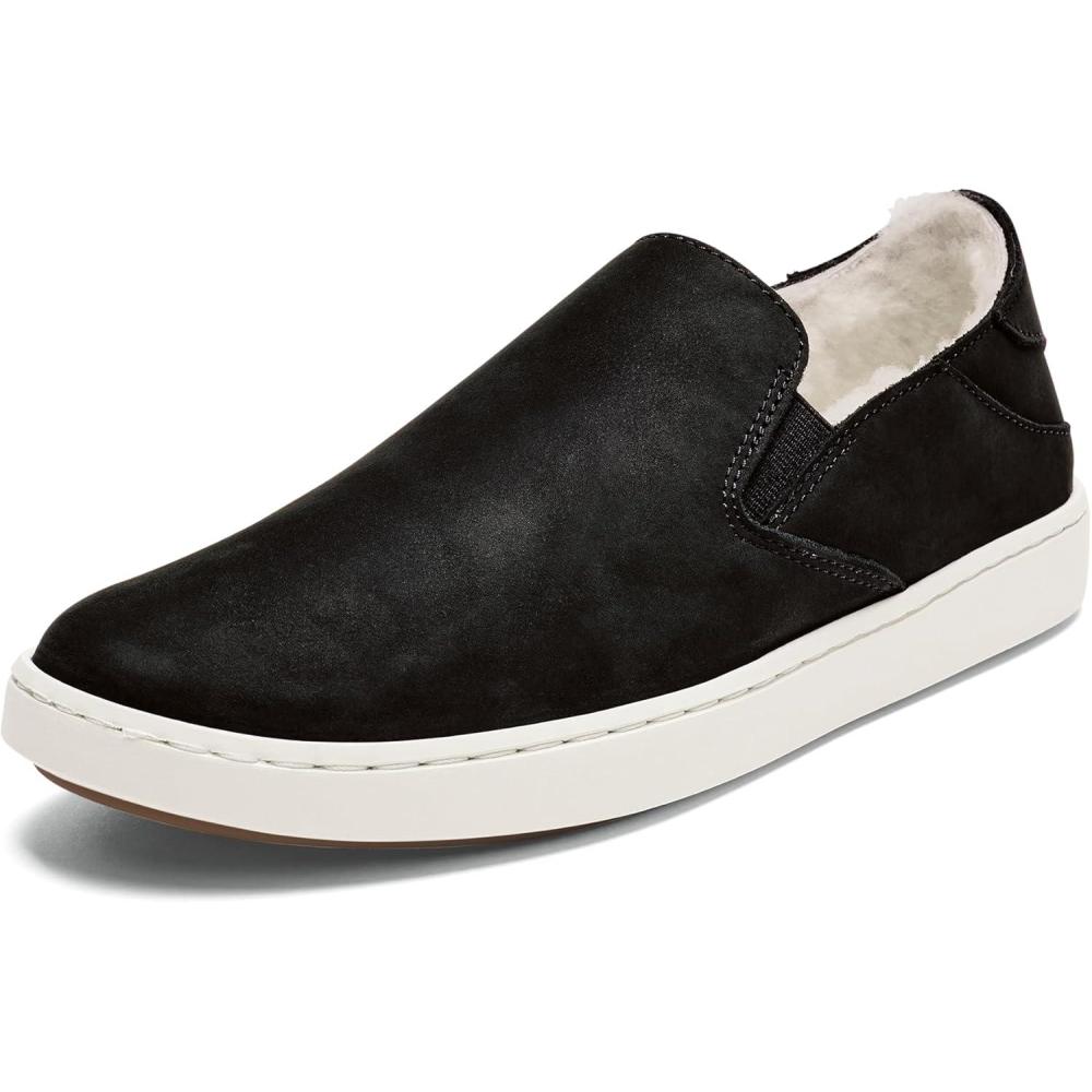imageOLUKAI Pehuea Cozy Womens Leather SlipOn Shoes Easy On ampamp Off Design Soft ampamp Premium Materials AllDay Comfort ampamp SupportLava RockLava Rock