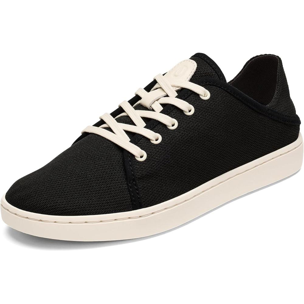 imageOLUKAI Pehuea Li Womens LaceUp Sneakers Casual Everyday Shoes with Dropin Heel Lightweight ampamp Breathable Mesh Design AllDay Comfort ampamp SupportBlackWhite Sand