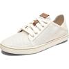 OLUKAI Pehuea Li Women’s Lace-Up Sneakers, Casual Everyday Shoes with Drop-in Heel, Lightweight & Breathable Mesh Design, All-Day Comfort & Support(White/White)