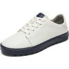 OLUKAI Wailea Women’s Golf Shoes, Spikeless Golf Shoes, Supple Full-Grain Leather & Contoured Footbed, Waterproof & Stain-Resistant(Bright White/Mood Indigo)