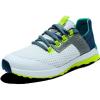 OLUKAI Wailuku Women’s Athletic Sneakers, Lightweight & Breathable Mesh, Comfort Fit & Wet Grip Rubber Soles, All-Day Comfort & Supportive(Bright White/Lagoon)