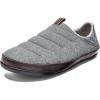 OluKai Mahana Men’s Soft Cotton Slippers, Cotton Blended Jersey & Full-Grain Leather Pull Loop, Comfortable & Breathable Fit(Dk Shadow/Black)
