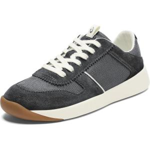 OLUKAI Kaulele Mesh Women’s Court Sneakers, Classic Lace-Up Design & Retro-Inspired, All-Day Comfort & Support(Lava Rock/Rock)