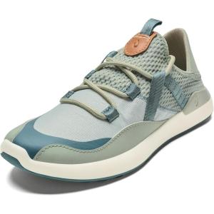 OLUKAI Kawela Women’s Golf Shoes, Spikeless Golf Shoes, Water & Stain Resistant, Leather Details & Easy Slip On, All-Day Comfort & Lightweight(Sage/Dusk)