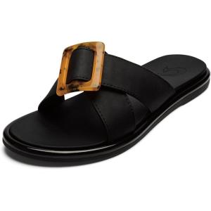 OLUKAI La’i Women’s Slide Sandals, Everyday Shoe & Water-Friendly, All-Day Comfort, Stylish & Durable(Black/Black)