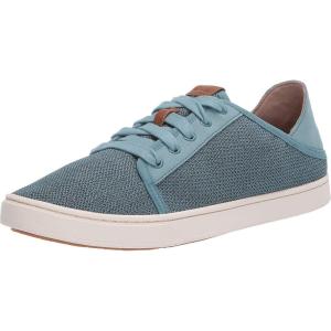 OLUKAI Pehuea Li Women’s Lace-Up Sneakers, Casual Everyday Shoes with Drop-in Heel, Lightweight & Breathable Mesh Design, All-Day Comfort & Support(Dusk/Dusk)