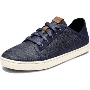 OLUKAI Pehuea Li Women’s Lace-Up Sneakers, Casual Everyday Shoes with Drop-in Heel, Lightweight & Breathable Mesh Design, All-Day Comfort & Support(Trench Blue/Trench Blue)