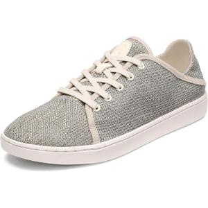 OLUKAI Pehuea Li Women’s Lace-Up Sneakers, Casual Everyday Shoes with Drop-in Heel, Lightweight & Breathable Mesh Design, All-Day Comfort & Support(Tapa/White Sand)