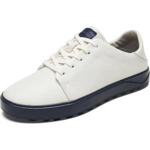 OLUKAI Wailea Women’s Golf Shoes, Spikeless Golf Shoes, Supple Full-Grain Leather & Contoured Footbed, Waterproof & Stain-Resistant(Bright White/Mood Indigo)