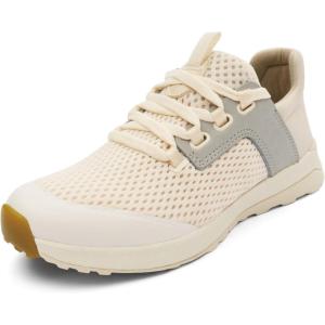OLUKAI Wailuku Women’s Athletic Sneakers, Lightweight & Breathable Mesh, Comfort Fit & Wet Grip Rubber Soles, All-Day Comfort & Supportive(Off White/Off White)