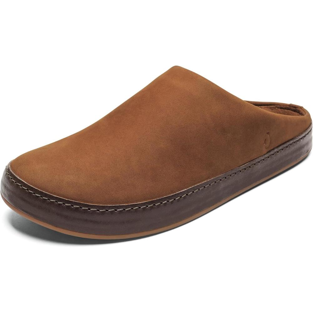 imageOLUKAI Kuu Mens Suede SlipOn Shoes Genuine Shearling Lining Supportive Fleece Footbed AllDay Comfort ampamp WearToffeeDk Java