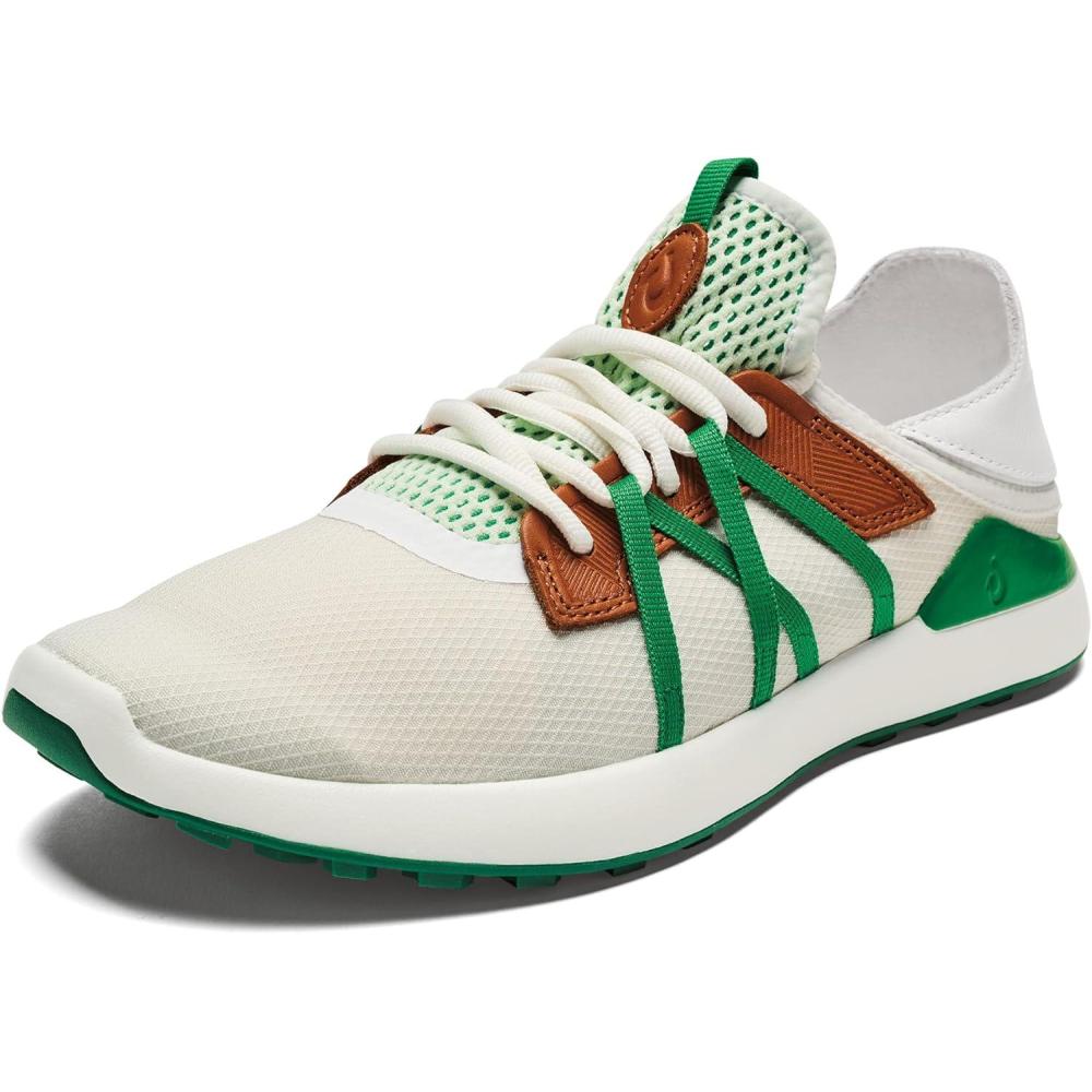 imageOLUKAI Manele Mens Golf Shoes Spikeless Golf Shoes Water ampamp StainResistant Cushioned Midsole ampamp Contoured Footbed AllDay Comfort ampamp LightweightWhiteBamboo