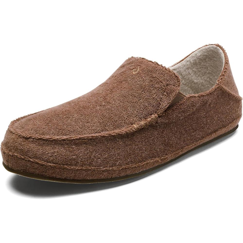 imageOLUKAI Nohea Hulu Womens Slippers Soft ampamp Comfortable Slippers with Fleece Lining Wool Blend Footbed ampamp DropIn Heel DesignTanTan