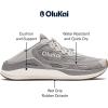 OLUKAI ‘Ahi Men’s Performance Marine Shoes, Water-Ready Sneakers with Customized Lacing Fit, Lightweight & Breathable, Enhanced Grip & Traction, 11, Ash/Sterling