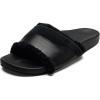 OLUKAI Ho’ala Slide Women’s Leather Sandals, Premium Materials & Suede Details, Sheepskin Shearling & Durable Sole, All-Day Comfort & Wear(Black/Black)