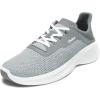 OLUKAI Island Hopper Women’s Sneakers, Travel Ready & Versatile Athletic Shoes, Soft & Breathable Knit Fabric, Drop-in Heel Design(Cloud Grey/Poi)
