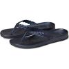 OLUKAI Lei Women’s Beach Sandals, Versatile Leather Flip Flops, Soft Straps & Unique Design, All-Day Comfort & Support(Mood Indigo/Mood Indigo)
