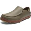 OLUKAI Moloa Men’s Premium Leather Shoes, Easy Slip On & Off Design, Casual & Versatile Loafer, Drop-in Heel & Enhanced Traction(Clay/Toffee)