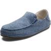 OLUKAI Nohea Hulu Women’s Slippers, Soft & Comfortable Slippers with Fleece Lining, Wool Blend Footbed & Drop-In Heel Design(Navy/Navy)
