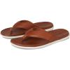 OLUKAI Olali Men’s Leather Sandals, Versatile & Comfortable Flip Flops, Soft & Durable Material, Arch Support & All-Day Wear(Fox/Fox)
