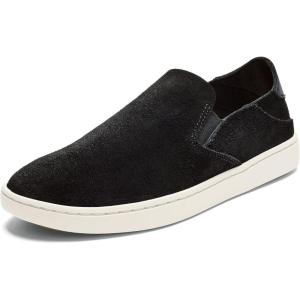 OLUKAI Pehuea Luxe Women’s Suede Slip-On Shoes, Easy On & Off Design, Soft & Premium Materials, All-Day Comfort & Support(Lava Rock/Lava Rock)
