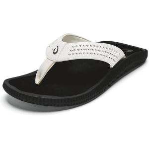 OLUKAI mens Ulele Golf(White/Lava Rock)
