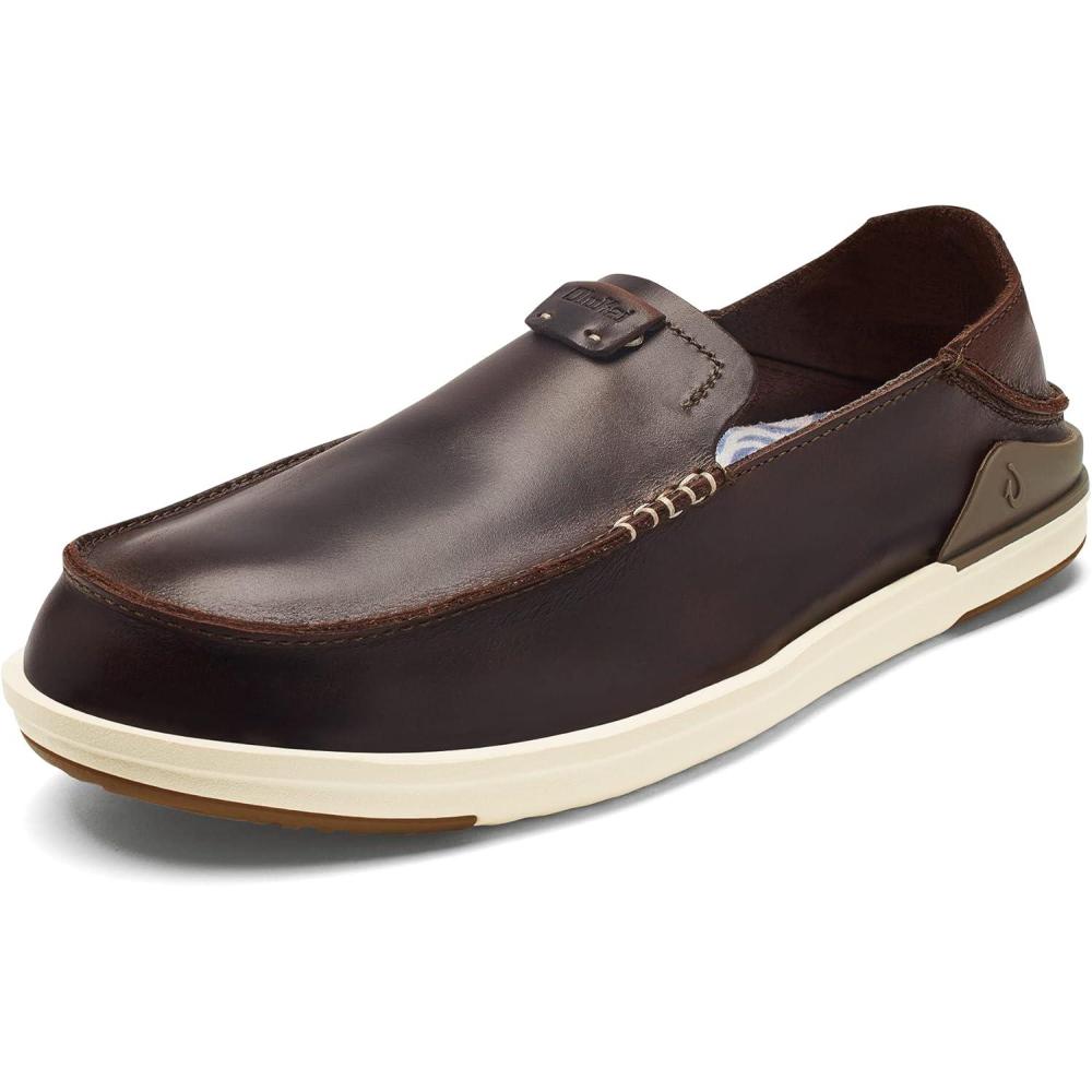 imageOLUKAI Kakaha Mens Leather SlipOn Shoes Premium Leather Formal ampamp Casual Versatility Everyday Comfort ampamp FitDk JavaDk Java