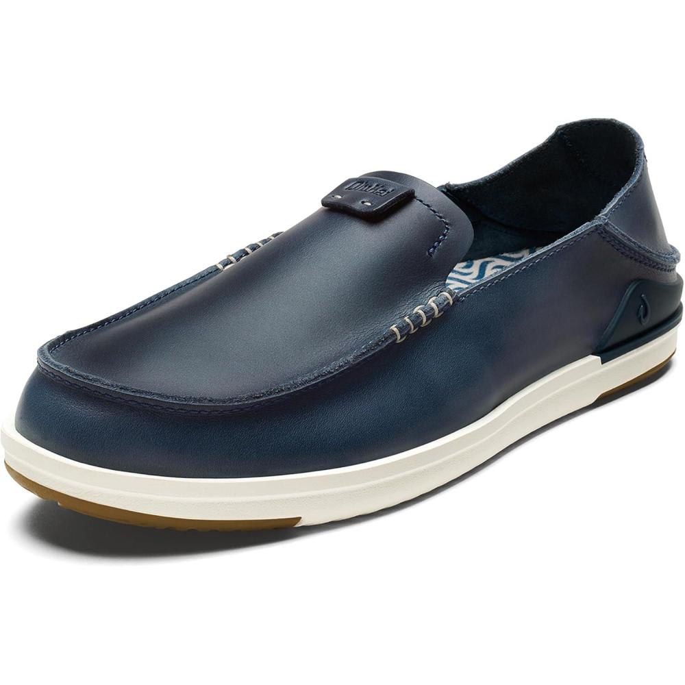 imageOLUKAI Kakaha Mens Leather SlipOn Shoes Premium Leather Formal ampamp Casual Versatility Everyday Comfort ampamp FitLagoonLagoon