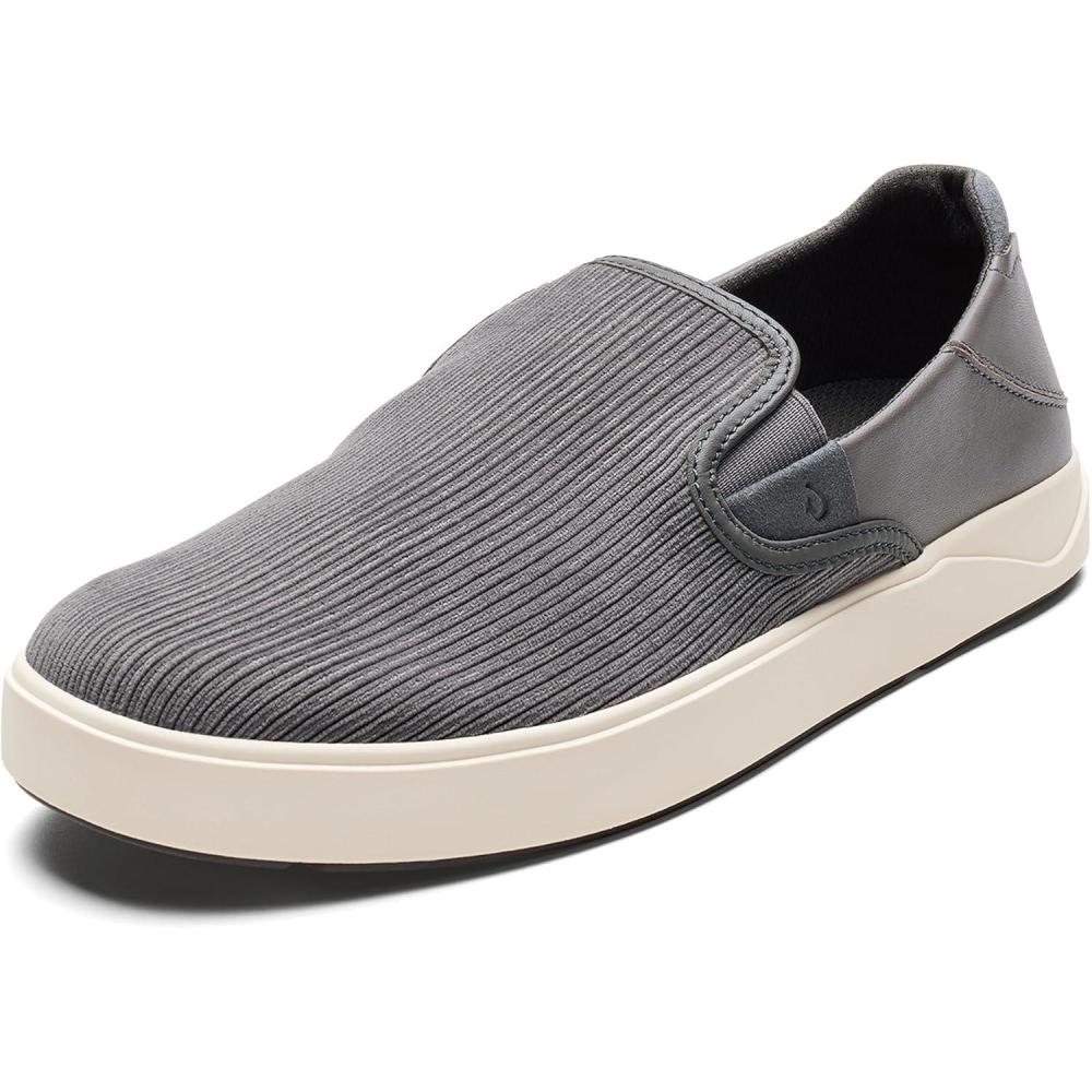 imageOLUKAI Laeahi Kapa Mens Slip On Sneakers Lightweight ampamp Breathable AllWeather Shoes Dropin Heel ampamp Comfort FitGraphiteDark Shadow