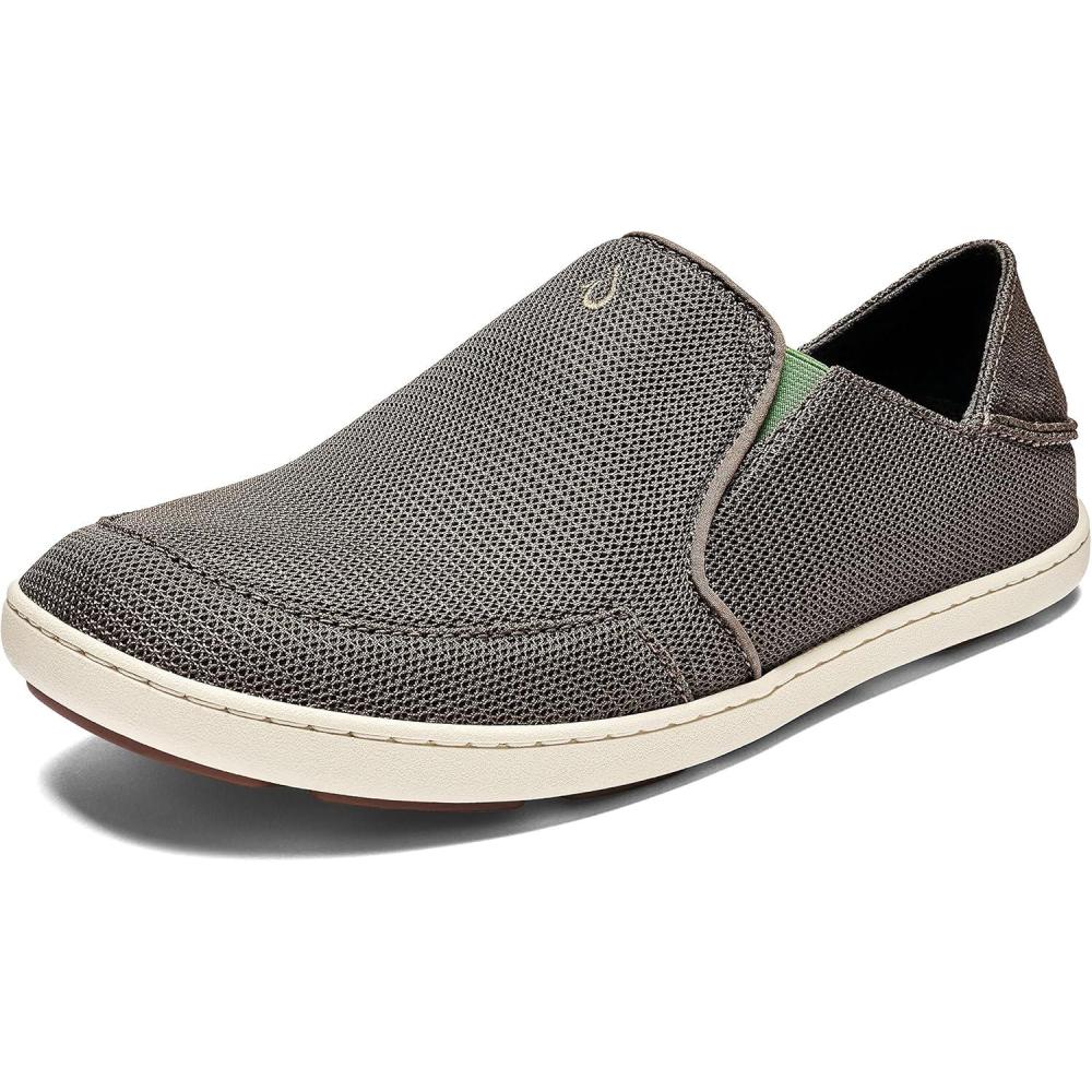 imageOLUKAI Nohea Mesh Mens Slip On Sneakers Lightweight ampamp Breathable Shoes for Everyday Wear AllWeather ampamp Enhanced TractionDk ShadowDk Shadow
