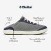 OLUKAI Moku Pae Men’s Boat Shoes, Water Resistant & Breathable Mesh, Easy Slip On Design, Quick-Drying & Enhanced Traction, Ash/Trench Blue, 11.5