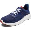 OLUKAI Island Hopper Men’s Sneakers, Travel Ready & Versatile Athletic Shoes, Soft & Breathable Knit Fabric, Drop-in Heel Design(Deep Blue/Deep Blue)