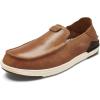 OLUKAI Kakaha Men’s Leather Slip-On Shoes, Premium Leather, Formal & Casual Versatility, Everyday Comfort & Fit(Fox/Fox)