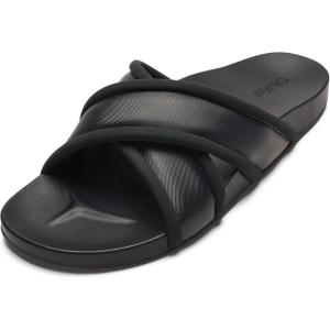 OLUKAI Ani Women’s Slide Beach Sandals, Effortless Design & Stylish Cross Straps, Water-Friendly Versatility, All-Day Comfort & Supportive Arch(Lava Rock/Lava Rock)