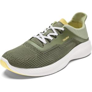 OLUKAI Island Hopper Men’s Sneakers, Travel Ready & Versatile Athletic Shoes, Soft & Breathable Knit Fabric, Drop-in Heel Design(Jungle/Jungle)