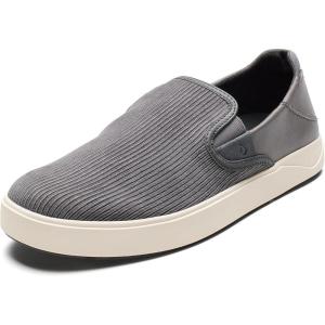 OLUKAI Lae’ahi Kapa Men’s Slip On Sneakers, Lightweight & Breathable All-Weather Shoes, Drop-in Heel & Comfort Fit(Graphite/Dark Shadow)
