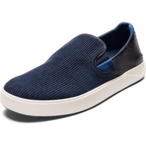 OLUKAI Lae’ahi Kapa Men’s Slip On Sneakers, Lightweight & Breathable All-Weather Shoes, Drop-in Heel & Comfort Fit(Trench Blue/Channel Blue)